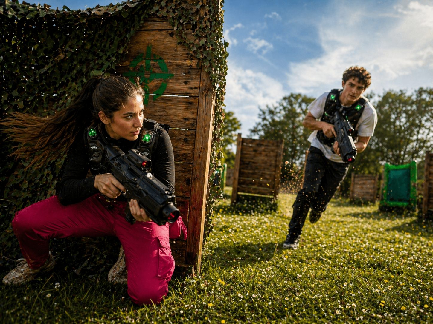 Partie de LaserTag en plein air chez LaserBay